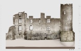 Relevé lasergrammétrique et photogrammétrique de la façade ouest du château Barrière (Rel. O. Veissière, Patrimoine Numérique 2013)