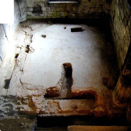 Le sol de la chapelle à l’issue des fouilles (Cl. H. Gaillard)	